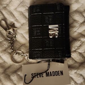 Steve Madden Black Small Wallet/clutch with Silver Accents